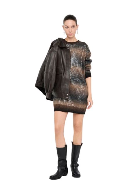 Abito in maglia con paillettes MARRONE Liu Jo | MF5488MA14RS9472